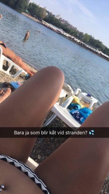 hornymalin95:  Just me being horny at the beach💦☀️ reblogg and like for My snapchat 😘❤️