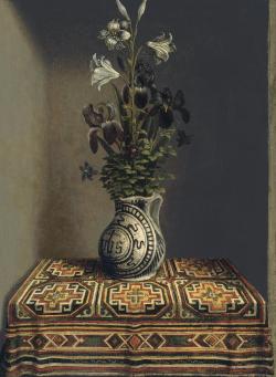 Thisblueboy:  Hans Memling (German Born C.1433 - 1489 Flanders), Flowers In A Jug,