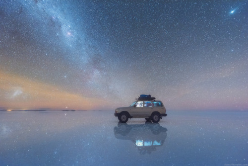 the-wolf-and-moon - Milky Way Over Bolivian Salt Flats