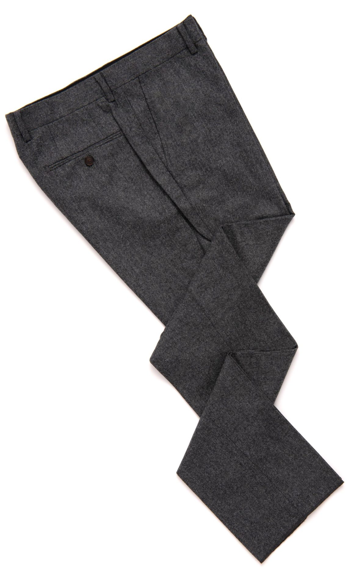 Grey Biella Trousers in Flannel