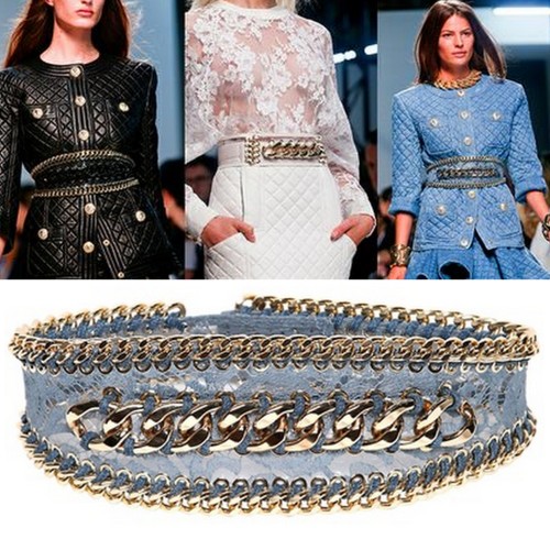 DIY 2 Balmain Inspired Chain Belt Tutorials. For pages of the best DIY knockoffs of all kinds go her