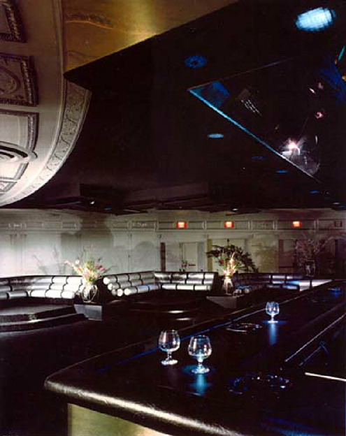 Interior of the Studio 54, 1977-81. New York. Interior Design: Ron Doud, lighting design: Brian Thom