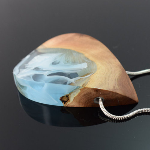 lesstalkmoreillustration:  Handmade Wood & Resin Necklaces By Artfulresin On Etsy   *More Things & Stuff    