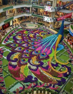 viralthings:Floral arrangement in a mall in Medellin, Colombia