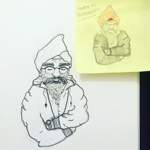 Stranger Saturday. Drawing on post-its is an excellent exercise in not being too precious about the 