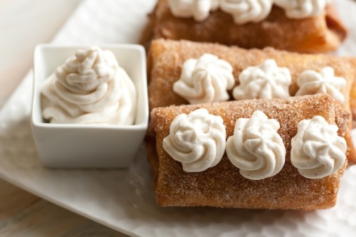 boozybakerr:  Apricot Almond Dessert Chimichangas with Cinnamon Mascarpone Cream  dommebadwolff23