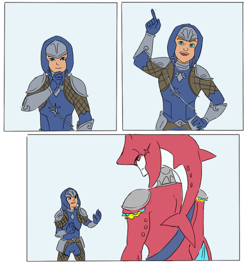 artemissoteira:greeds:leeryeels:fun game[ID: a 16-panel digitally drawn comic of prince sidon and li