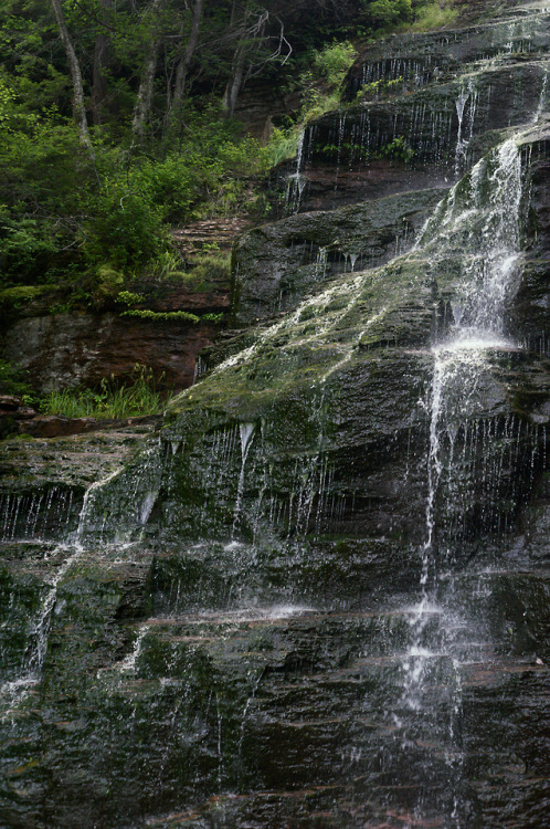 Lye Brook Falls, Green Mountain National Forest, near Manchester Center, Vermont.  This is a beautif