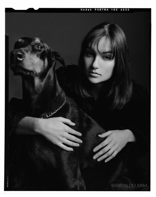 arnaldoabba:  Portrait of Sasha Grey and her dog Macready, taken at her house in Beverly Hills, Cali