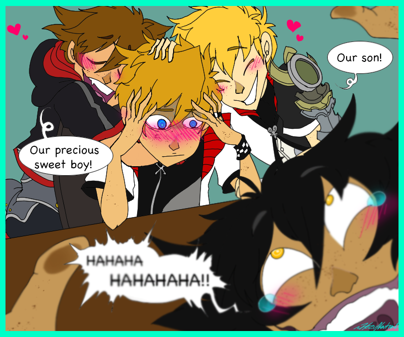 hezuart:  Sora: “You can call me &ldquo;daddy” from now on!“ Ventus: &quot;What?