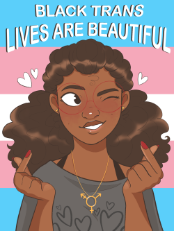 somegaywizard:BLACK TRANS LIVES MATTER!BLACK TRANS LIVES ARE BEAUTIFUL!I know I don’t usually post non fanart stuff on here but this is my oc Beverly Cooper and she is a 14 year old black Trans girl from a graphic novel I’m working on called