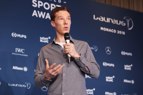 aa-ww:MONACO - FEBRUARY 26: Benedict Cumberbatch during the Laureus Sport For Good Award Announcemen