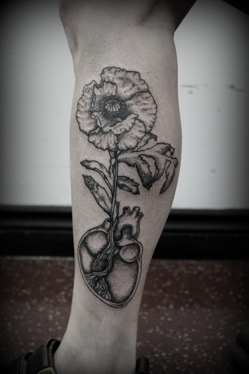 fuckyeahtattoos:  Original dotwork tattoo on a client’s leg. Artist: Summer Breeze (instagram@beautymarkings) At Jinx Proof Tattoo Emporium, Johnson City, TN US