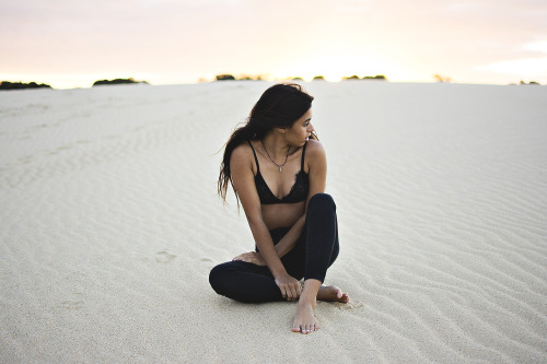 Lani in the sand dunes. 