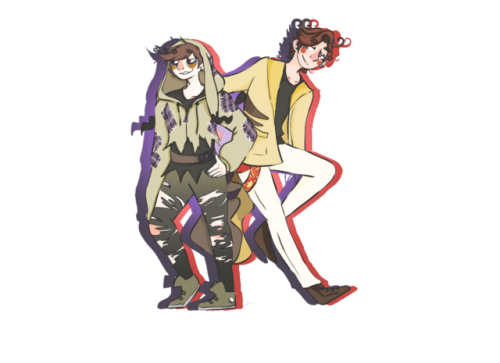 wicked-delights: Roman and Virgil in outfits inspired by Mimikyu and Pikachu from Pokemon! (Click/op