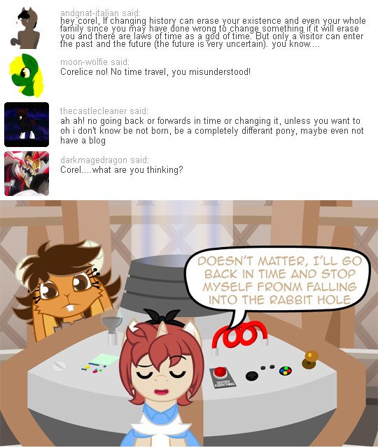 nopony-ask-mclovin:No Corelice. Bad   Corelice.  xD