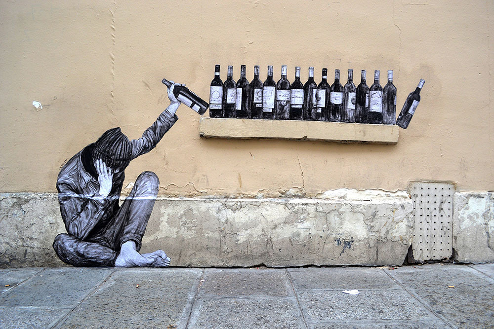 itscolossal:  Quirky Site-Specific Wheatpastes by ‘Levalet’ Bring Humor to the