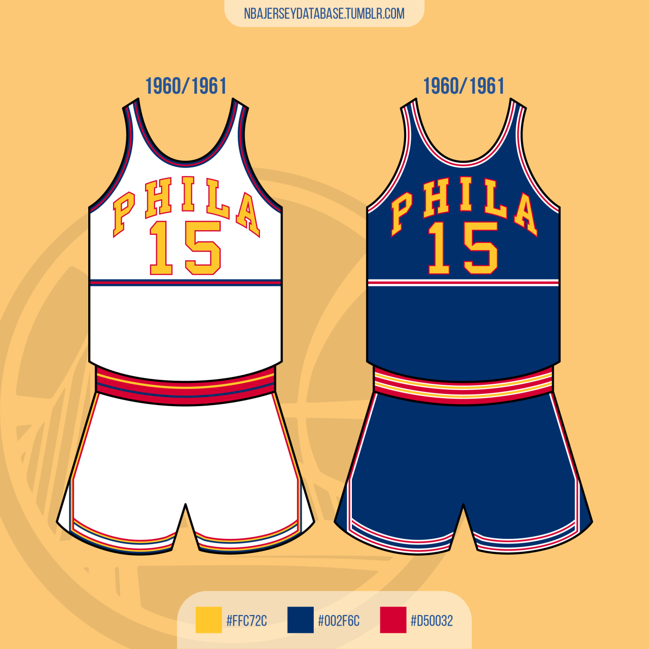 NBA Jersey Database, Philadelphia 76ers 1966-1968 Record: 185-60 (76%)