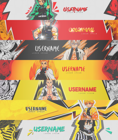 I made all these banners for YT as templates, but now I’m looking for who wants to have them.F