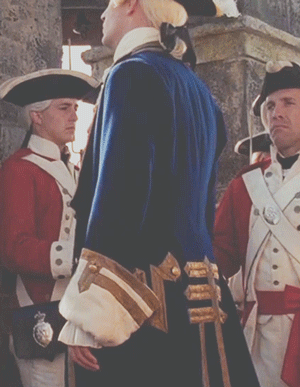 upstartpoodle:Commodore Norrington’s uniform from The Curse of the Black PearlGif Request Meme >&