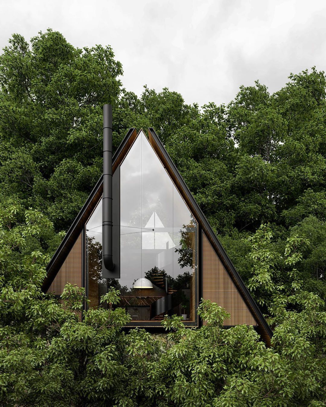 A concept for a modern a-frame designed and...