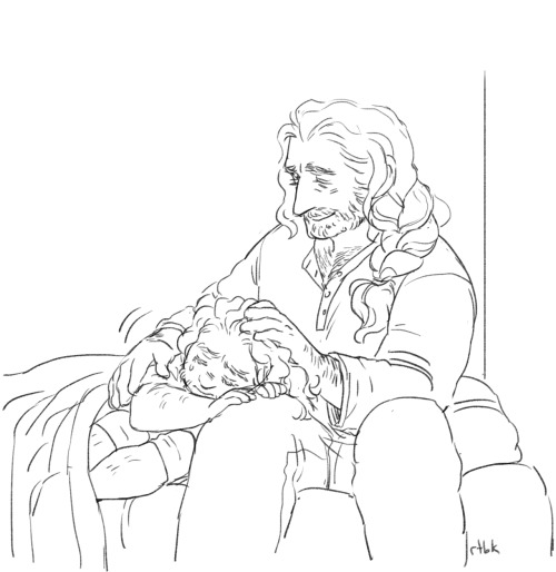 rutobuka2:@luckysee12 prompted Thorin soothing Fíli after a nightmare ;o;
