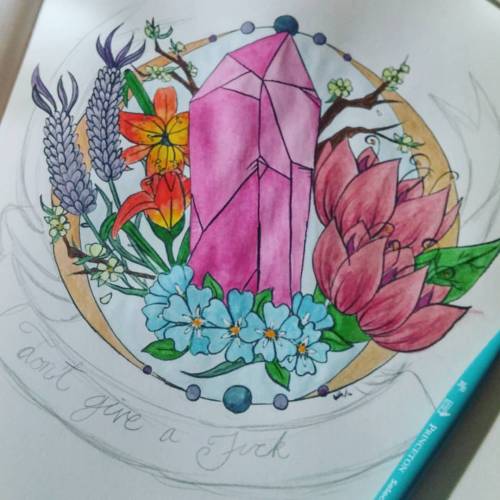spoopydoopygoat:#art #watercolour #flowers #crystalo8.o4.16