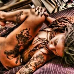 #inked #ebony #dreads #nice #instphoto