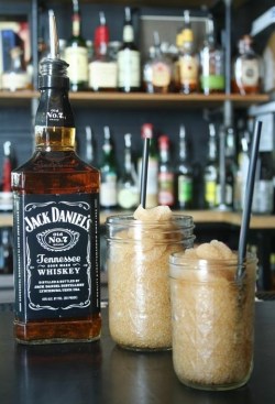 iliveforaliving:  Jack Daniel’s Slushie. Ingredients: 2 cans of cold Coca-Cola 6 ounces limeade concentrate 6 ounces chilled Jack Daniel’s Preparation: Combine the cola, limeade &amp; bourbon with a whisk into a large bowl. Place in freezer overnight.