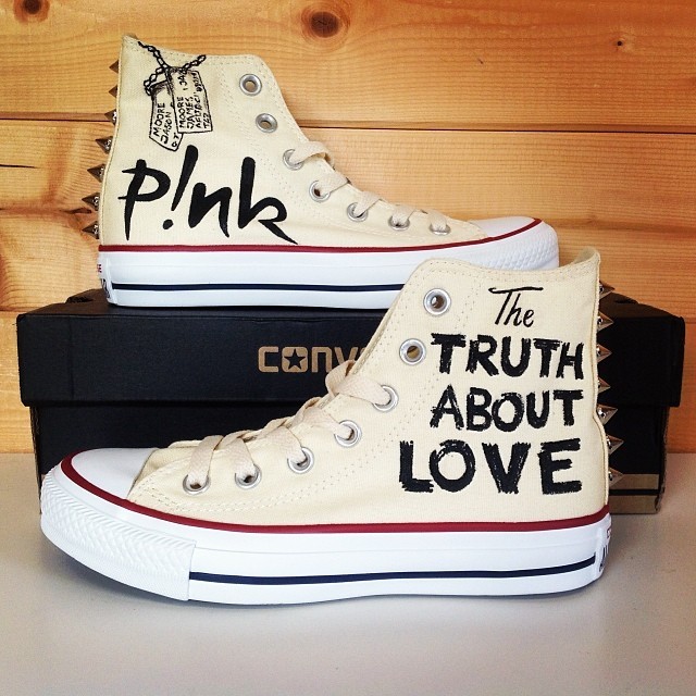 Pink - The Truth About Love Custom Converse with...