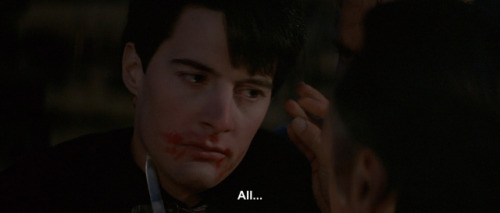 inthedarktrees:  In dreams.  Dennis Hopper & Kyle MacLachlan | David Lynch | Blue Velvet  