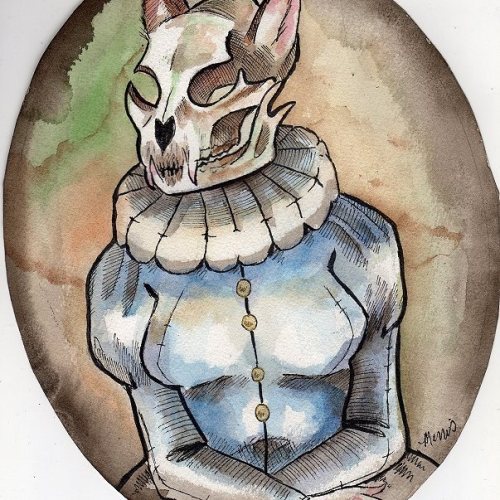 #watercolor #art #traditionalart #skull #painting #goth #macabre #macabreart #gothart