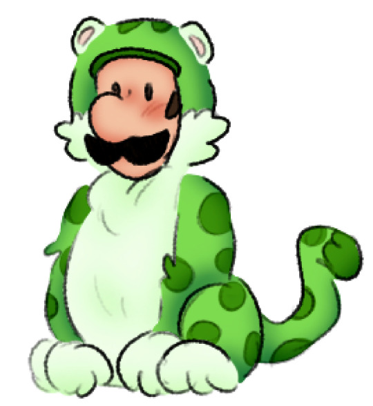 Pixilart - cat luigi by RyanNotHere