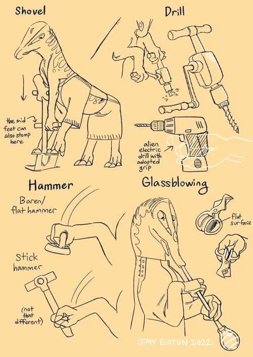 Misc centaur hand tools requested by a patron. Centaur society (particularly the Shess ethnicity) ha