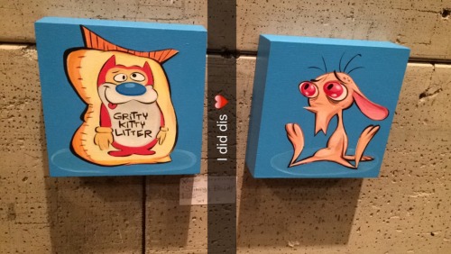 lovekiller:  Ren &amp; Stimpy tribute pieces. ❤️  Some pieces I did from a 90′s show~ 