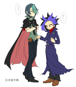 darkrebelshippingftw:  Swapping clothes and changing roles. Art:  30日CPチャレの残骸【隼ユト】 by  しちみ (Shichimi). Proof of permission to post: click here. 