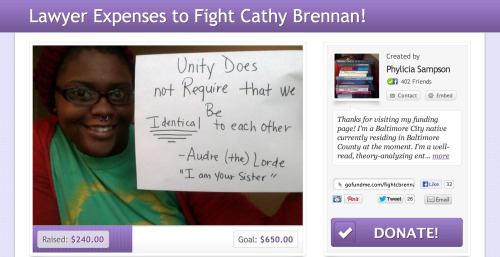 topsidepress:DONATE HERECathy Brennan, radical “feminist” terrorist, has set her sights on a young b