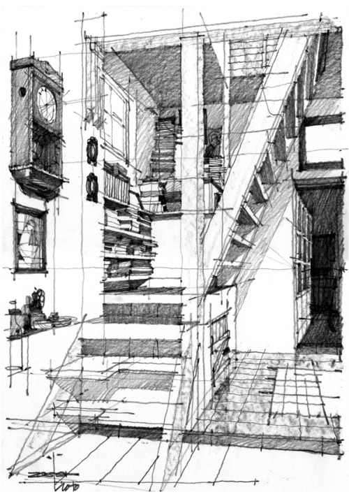 interiorvoyeur: archatlas:Architectural Drawings Andrei (Zoster) RăducanuSomething you don’t see