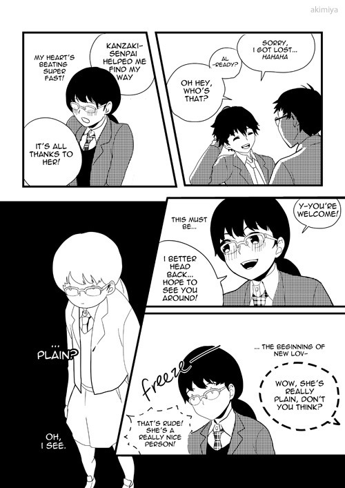 akimiya:  (reads RIGHT to LEFT) Real Life Shoujo Manga:  where things take a turn for the realistic. Chapter One: Naomi’s Great Transformation (10pg) - 2013 Hope everyone’s doing well! Belated holiday greetings from me, since my Internet has been