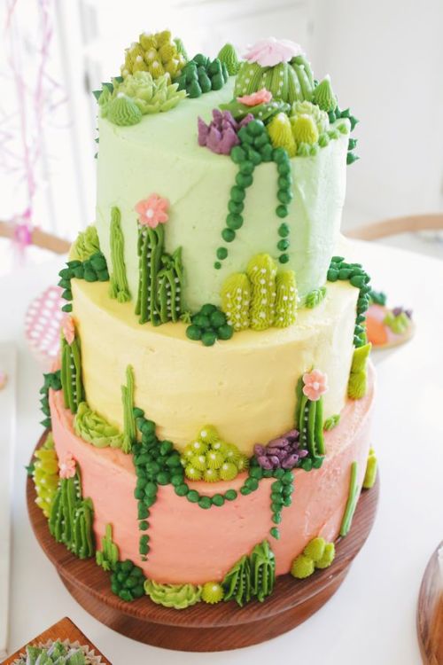 lionbrandyarn: How incredible is this succulent filled cake?!?