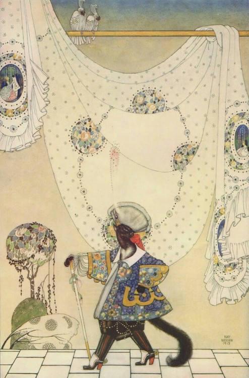Le Chat Botté, from The Illustrated London News by Kay Nielsen (1913)