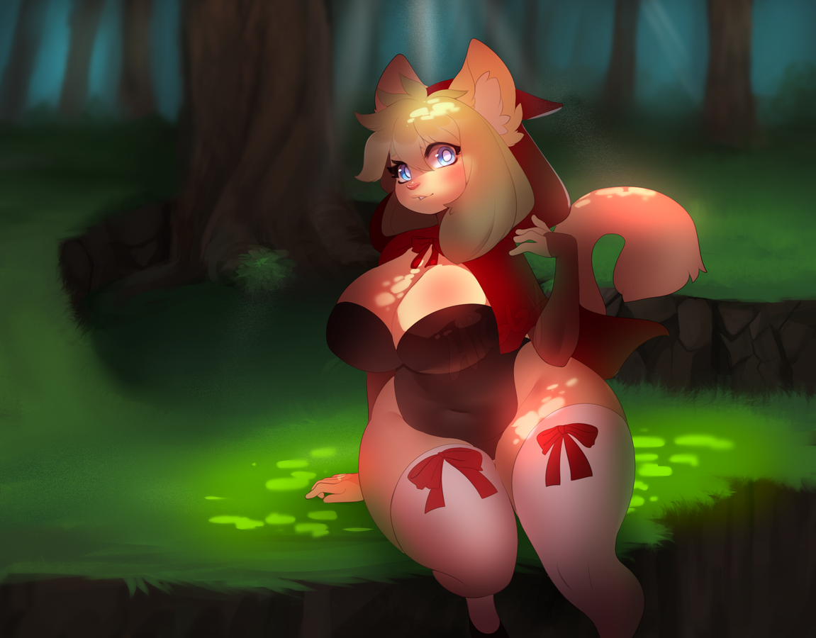higgyfur: Morrigan as her own Little red riding hood!  Morrigan © Me If you want