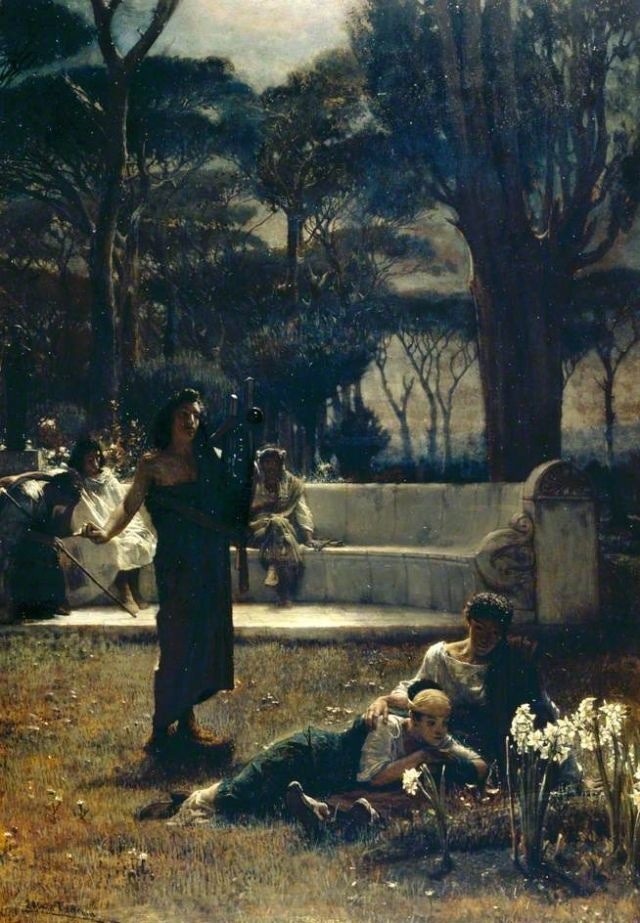 art-is-art-is-art:  Improvisatore, Lawrence Alma-Tadema 
