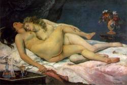 jeromeof:  The Sleepers - Gustave Courbet 