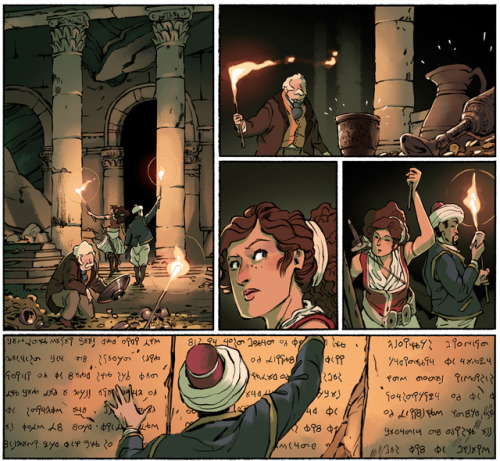 From DELILAH DIRK AND THE PILLARS OF HERCULES, book three in the series: ancient script in an ancien