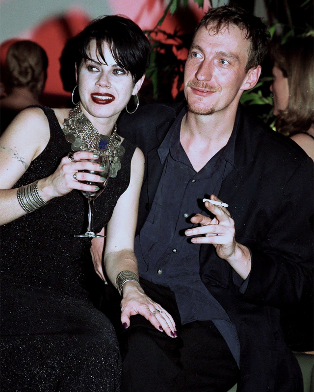 Fairuza Balk and David Thewlis at the Vanity Fair Oscar Party, Morton's Restaurant, West Hollywood. 1997.