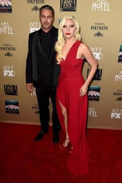 idanceinthedarkforgaga:  Gaga &amp; Taylor Kinney at the American Horror Story: Hotel Premiere tonight.