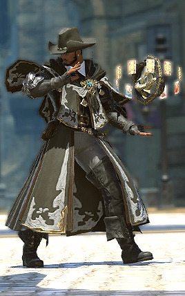 otherwindow:Trying out the Astrologian job in FFXIV and ended up with a magic wild west gambler