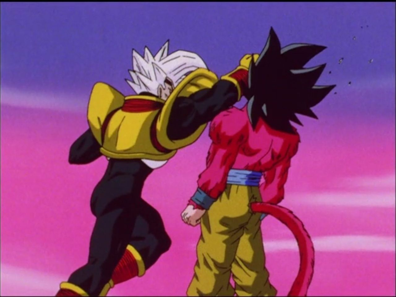 dbz goku ssj4 vs baby vegeta