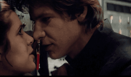 theorganasolo:Han and Leia extended circuitry bay kiss scene - The Empire Strikes Back